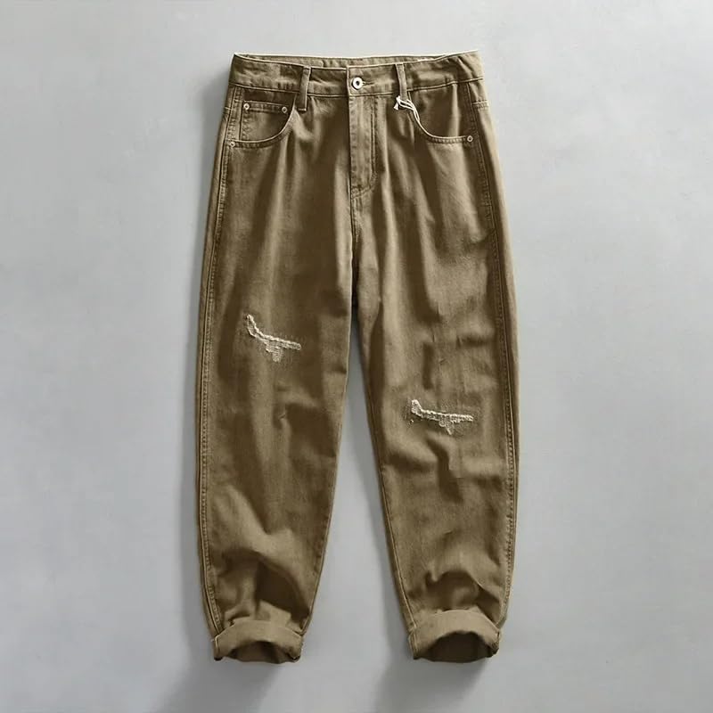 Jeans for Men Japanese Streetwear Casual Vintage Denim Pants Cotton Straight Mens Trousers3