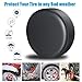 Amooca Spare Tire Cover Thickening PVC Leather Automotive Wheel Cover Universal Fit for SUV Truck Camper Trailer RV JP FJ Waterproof Sun Rain Snow Tire Protector Black 24-26 inch