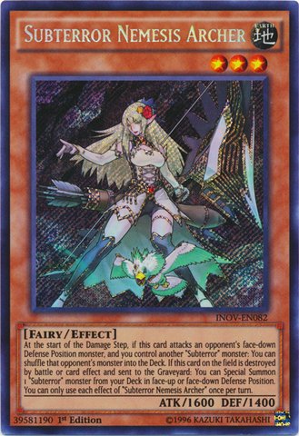 YU-GI-OH! - Subterror Nemesis Archer (INOV-EN082) - Invasion: Vengeance - 1st Edition - Secret Rare