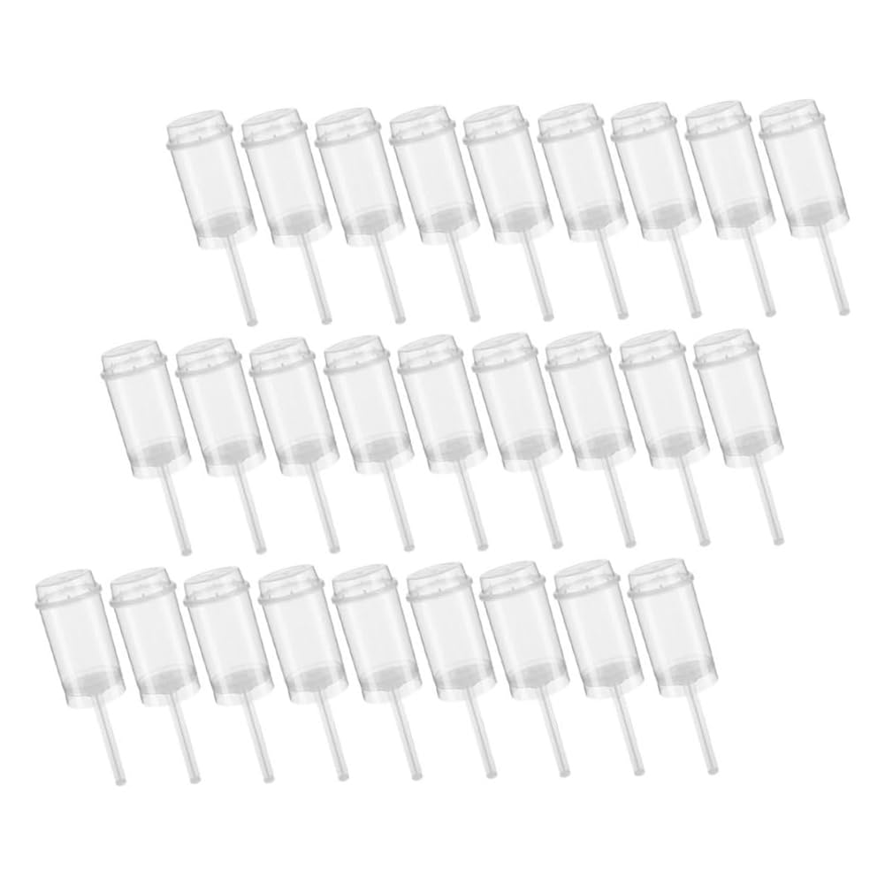 Wisyurt 40Pcs Food Pusher Round Shaped Push-Pops Cake Cup with Lid Cake Push Pops Containers Cakepop Round Plastic Container