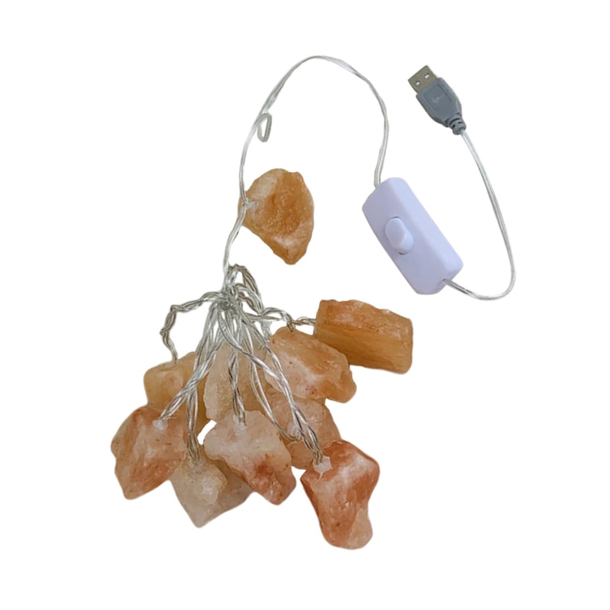 Lampada Stringa Decorativa in Pietra Arancia 10 LED, Luce Soffusa | Effetto Morbido, Luce D’Ambiente, per Caffè e Feste, Atmosfera Serale Accogliente