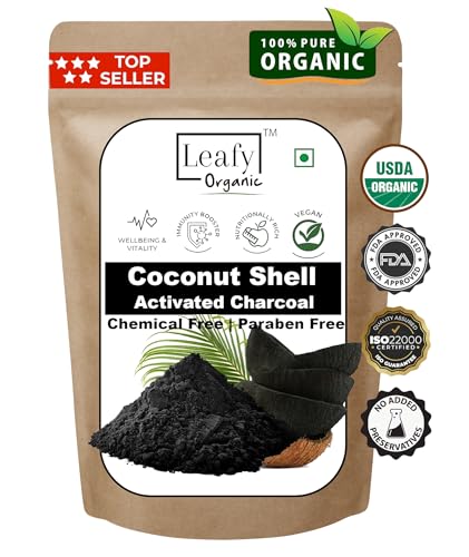 Poudre de charbon actif de noix de coco 453 grammes pour dents peau et cheveux