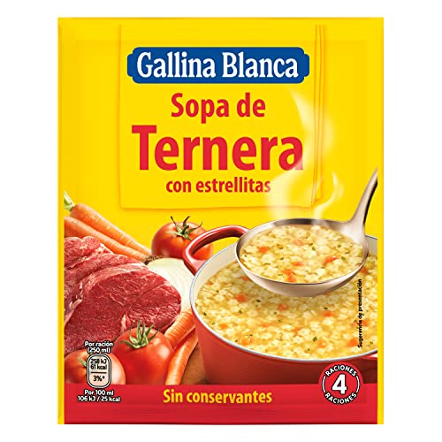 Gallina Blanca Sopa de Ternera con Estrellitas, 74g