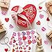 336 PCS Heart Stickers, Valentine Stickers for Kids Colorful Heart Stickers Valentine's Day Gift Stickers for Box Envelope Wedding Love Decorative Stickers Valentine's Day Craft Party Supplies