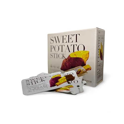 Bocadillos secos de batata envueltos individualmente 25 Palitos de batata veganos 100% naturales Sin edulcorantes añadidos, gluten ni transgénicos