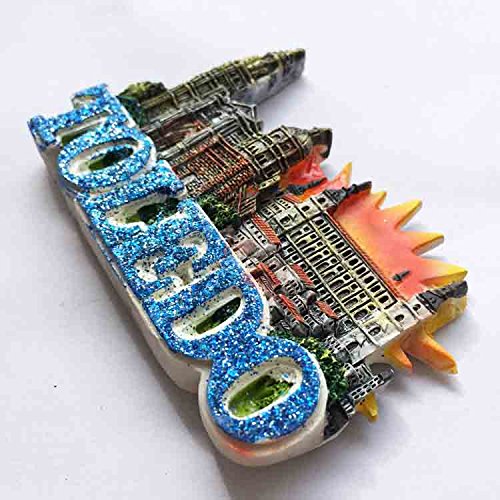 Imán Resina 7x9 Cm Toledo Catedral España 3D Imán De Nevera