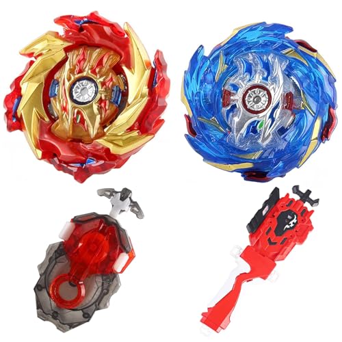 Battling Tops Burst Ultimate Fusion DX B-174-1+B-174-2 Gyro Toys Set for Kids with B184, H13A L/R Two-Way Launcher