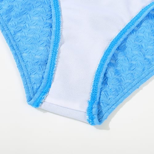 Image of Girls Swimsuit Solid Bathing Suit 2 Piece Twist Cross Adjustable Straps Soft Lining Bikini for Teen Girls with Chest Pad