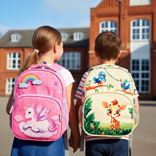 Image of VISMIINTREND Kids School Bag | Preschool Bag for Kids 2-5 Years | Cute, Baby Bags for School, Small Backpacks for Girls /Boys, Travel /Picnic Bags | Birthday /Return /Rakhi Gift for Girl