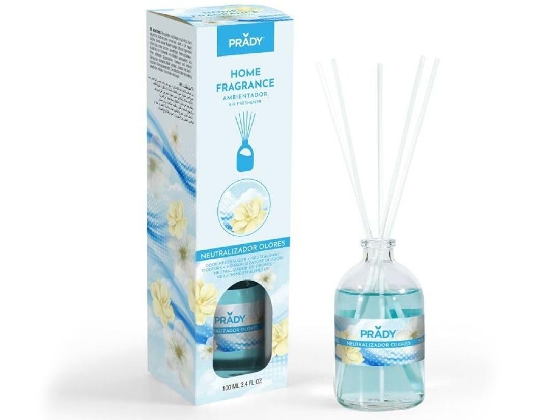 Prady - Mikado Désodorisant Neutralisant d'Odeurs - 100 ML - Solution efficace pour éliminer les mauvaises odeurs et rafraîchir l'air.