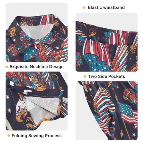 Image of visesunny Boy Floral Short Sleeve Button Down Shirt & Casual Shorts Set Summer Outfits 3-10 Years Clothes