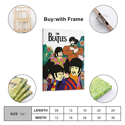 Poster décoratif sur toile The Beatles Dessin animé – Impression d’art moderne pour chambre à coucher – 30 x 45 cm - Les Beatles, Paul McCartney, John Lennon, RIngo Starr, George Harrison Poster décoratif sur toile The Beatles Dessin animé - Impression d'art moderne pour chambre à coucher - 30 x 45 cm – Image 3