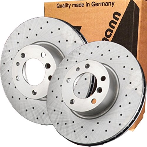 2x ZIMMERMANN Disco de freno Delantero Ø322mm Altura: 52mm Espesor: 32mm Cantidad de Taladros: 6/5 Corona de Agujeros - Ø: 112mm ventilación interna perforado 400.3676.20 Compatible con MERCEDES-BENZ