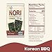 KIMNORI Seasoned Seaweed Snacks Sheets – Organic Korean BBQ Flavor, 12 Individual Packs, Roasted Crispy Premium 100% Natural Laver Kim Nori, 4g 0.14 Ounce