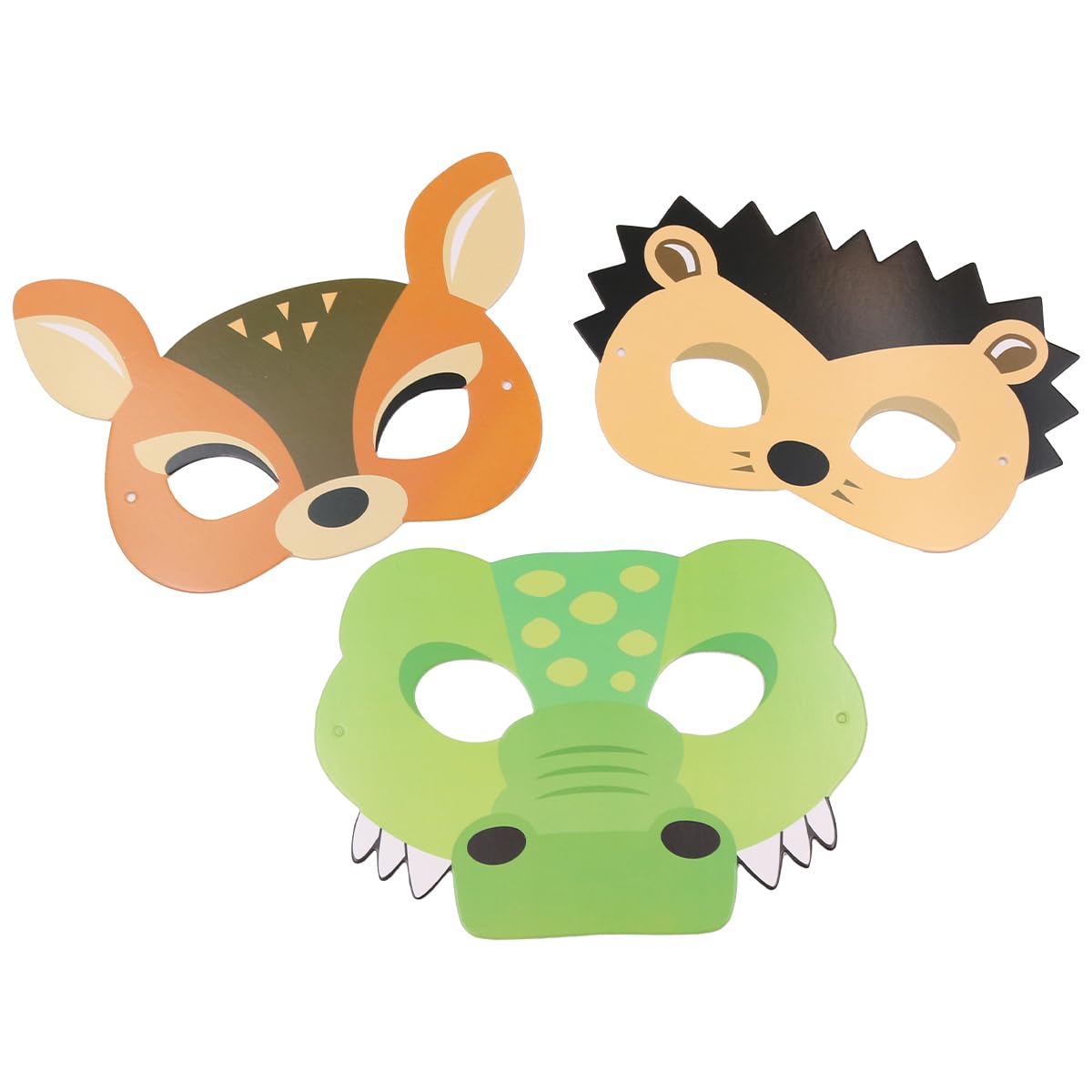 Set De 15 Máscaras De Animales De Papel Para Fiestas - Cumpleaños, Disfraces, Safari Y Halloween Para Niños Y Adultos