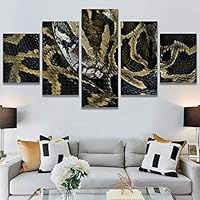SIGNWIN 5 Panel Canvas Wall Art Coiling Around for Home Decorations Ready to Hang - 60
