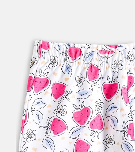 Image of YUV Baby Girls 100% Cotton Printed Multicolor Shorts, Pack of 5