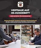 HS-Hundebett® Hundedecke XS (45x65 cm) – rutschfest & gemütlich Dank 3 cm Füllung – Perfekt fürs Sofa, Auto & Hundebox – Anker Blau, Made in DE