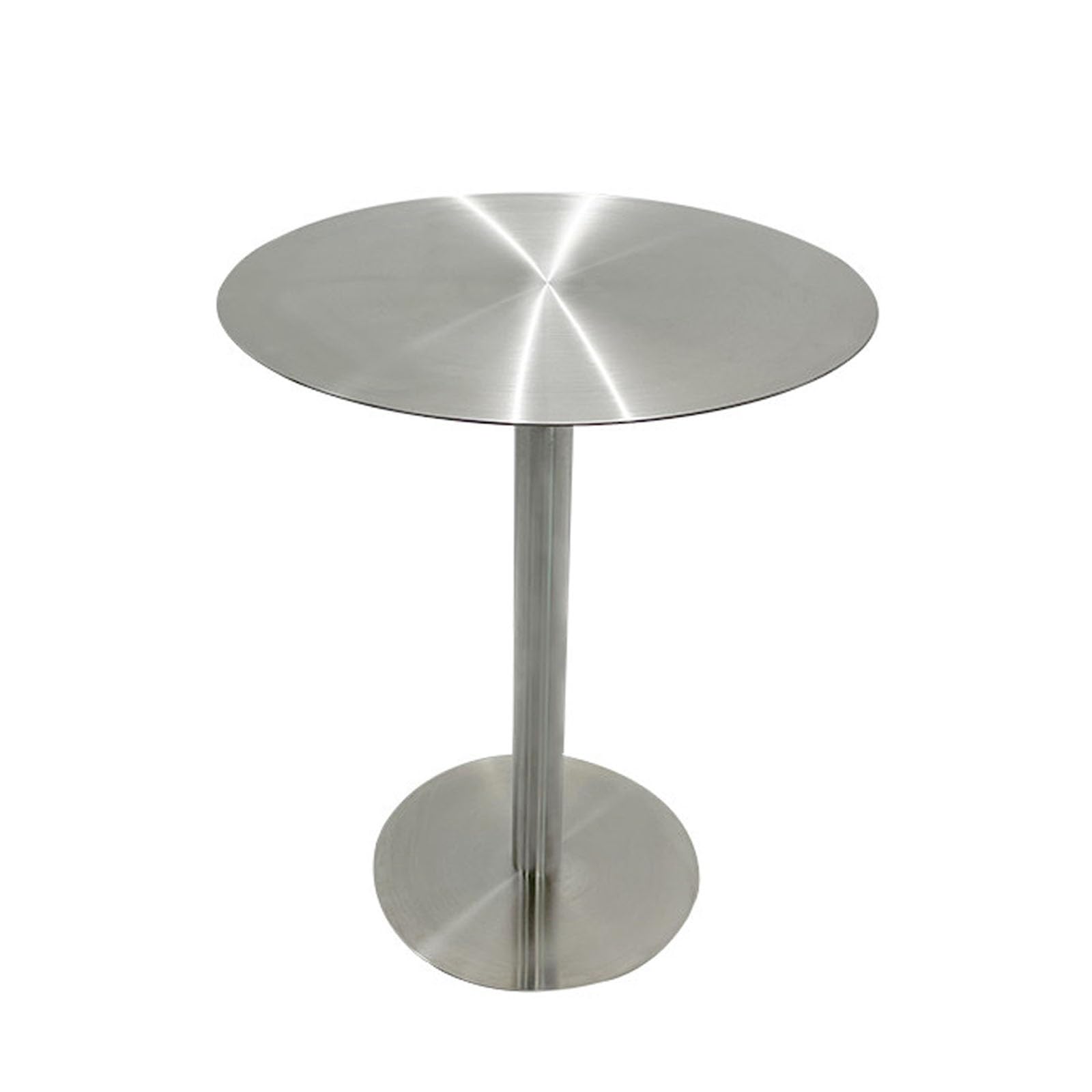 Mesa de bar redonda de acero inoxidable para evitar óxido y falta de espacio