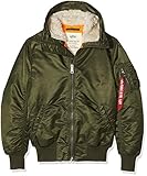 ALPHA INDUSTRIES Herren 158104-257-l Bomberjacke, Grün (Dark Green 257), Large