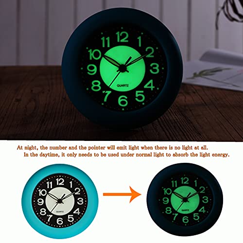 Lxszrph Shower Clock Luminous Bathroom Wall Clock【Waterproof For Water Spray】 Battery Powered, Non Ticking Silent Analog Clocks For Bedroom Livingroom Babyroom (Blue) #TOP3
