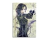 Scarlett_Johansson_90x60cm Splash Art Paul Sinus Aquarell, 