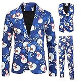 【costume noel】Costume deux pièces festif incluant un pantalon à imprimé de Noël pour un style décontracté et tendance