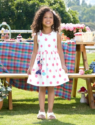 Image of Disney Minnie Mouse Princess Frozen Elsa Stitch Girls Dress Sleeveless & Short Sleeve Casual Summer Clothes Baby to Toddler