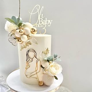 Pregnant Lady Baby Shower Cake Topper,Pregnancy Acrylic Baby Cake Charm ...