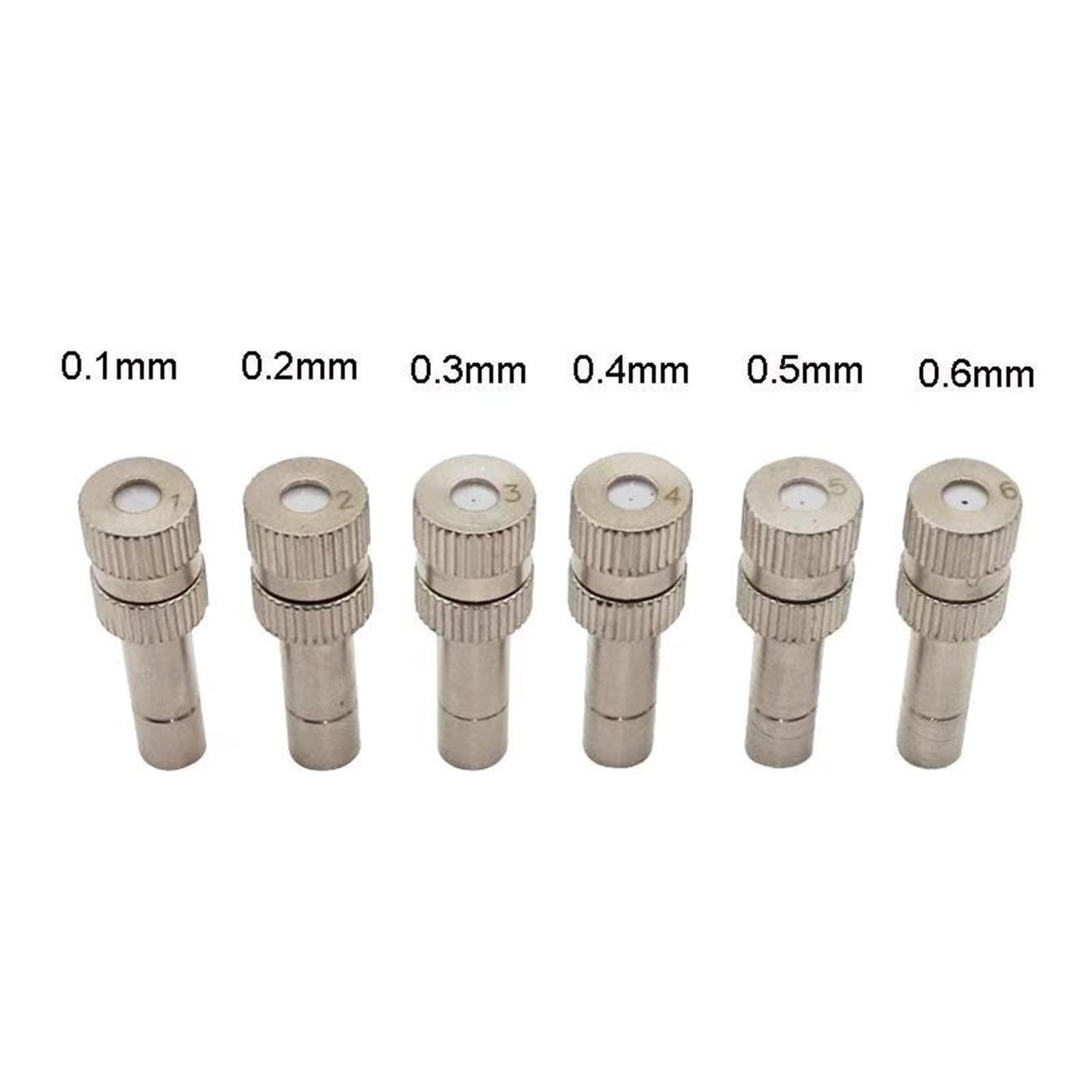 System nawadniania zraszaczy ogrodowych 0,1-0.6mm rozpylający rozpylający Szybkozowy dysza Push-in Niski rozpylający dyszy 20 (Color : 0.1mm)