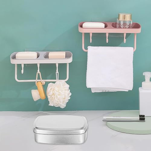 Miniatura 6 de Caja de aluminio cuadrada de 2 piezas de cosméticos Contenedor de almacenamiento de aluminio Contenedor de almacenamiento cuadrado