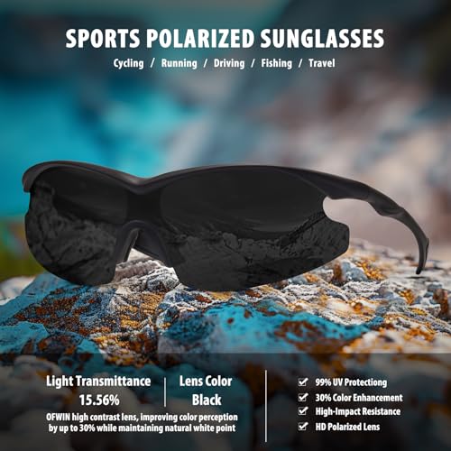 Polarized Sports Sunglasses Men Women Fishing Hiking Cycling Wrap Around Half Frame Sun Glasses UV Protection3