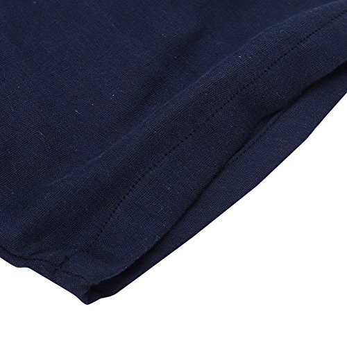 Women Men Kimono Robe Bathrobe Cotton Sleepwear Dressing Gown Loose Loungewear Dark Blue