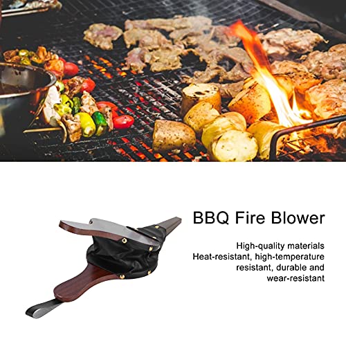 Estink Fireplace Bellows, Manual Fireplace Bellow Wooden Barbecue Air Blower Hand Bellow Pump Fan Blower For Fire Pit Outdoor Camping Bbq Accessory #TOP2