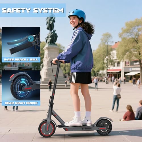 Image of WERHY Foldable Kids Electric Scooter, 350W Motor, Max 12 /16Miles Long Range, 19 MPH Max Speed, 8.5 inch Solid Tire, Lightweight Foldable E-Scooter with Dual Braking, Digital Display, Cruise Control