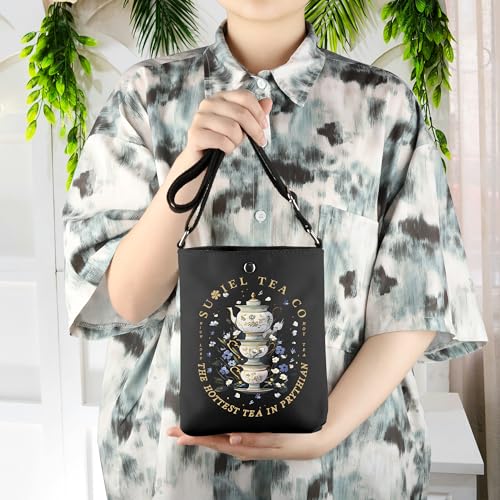 WCGXKO Tea Co Crossbody Bag Novel Series Gift Bookish Gift for Book Lover 5