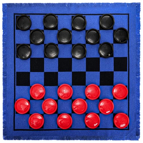 Juego gigante de damas Yarlung 3 en 1 alfombra reversible miniatura 5