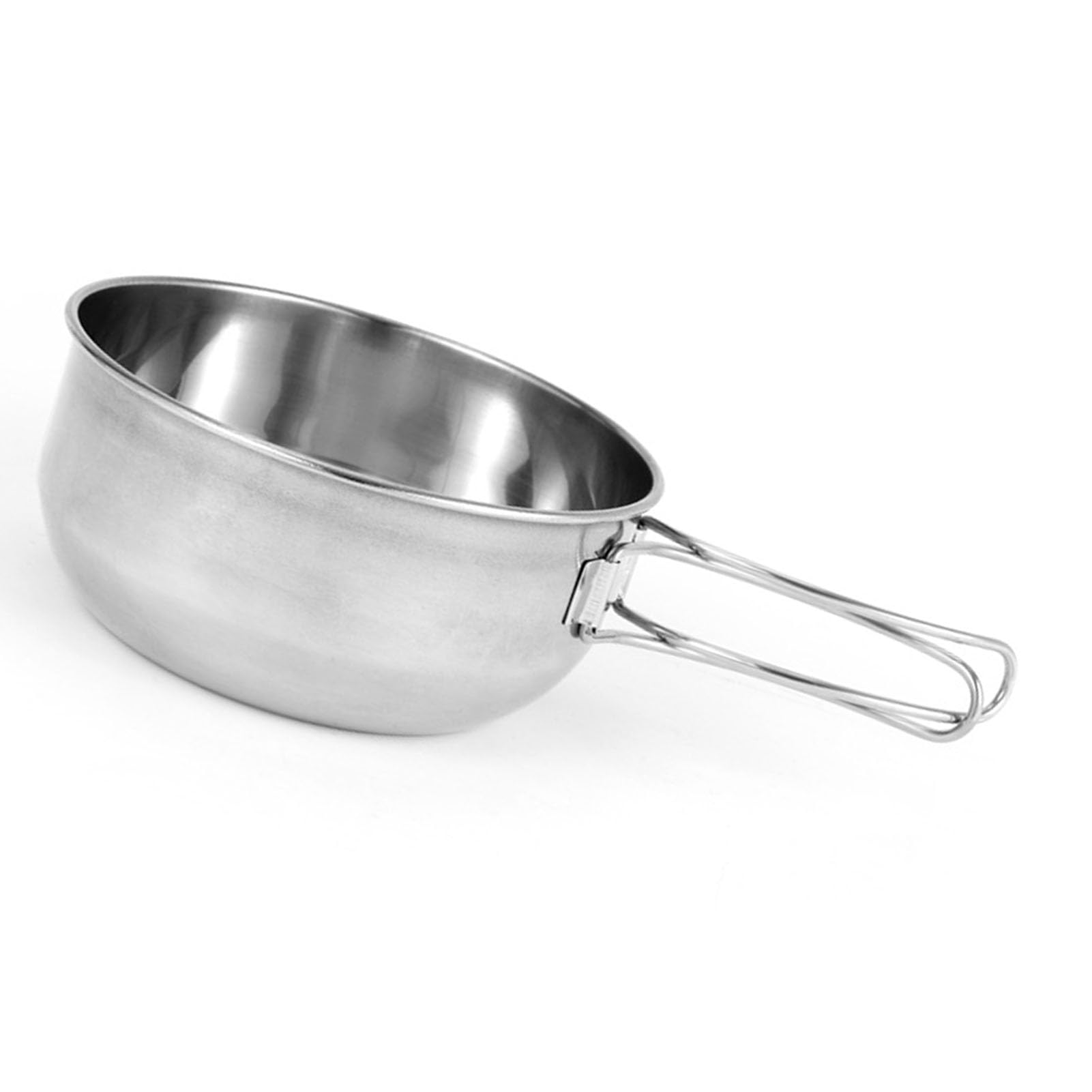 Sonew Składana Miska Kempingowa ze Stali Nierdzewnej – Garnek Turystyczny o Pojemności 700 Ml na Pikniki i Podróże (Duży 700ml)