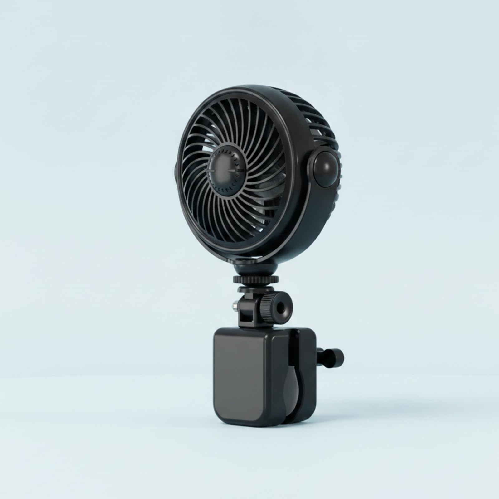 KESOTO Ventilador para Cochecito Bebé Ventilador de Carrito Ventilador de Pinza Ventilador Portátil con Dirección Precisa del Viento Rotación 720 Grados, Azul