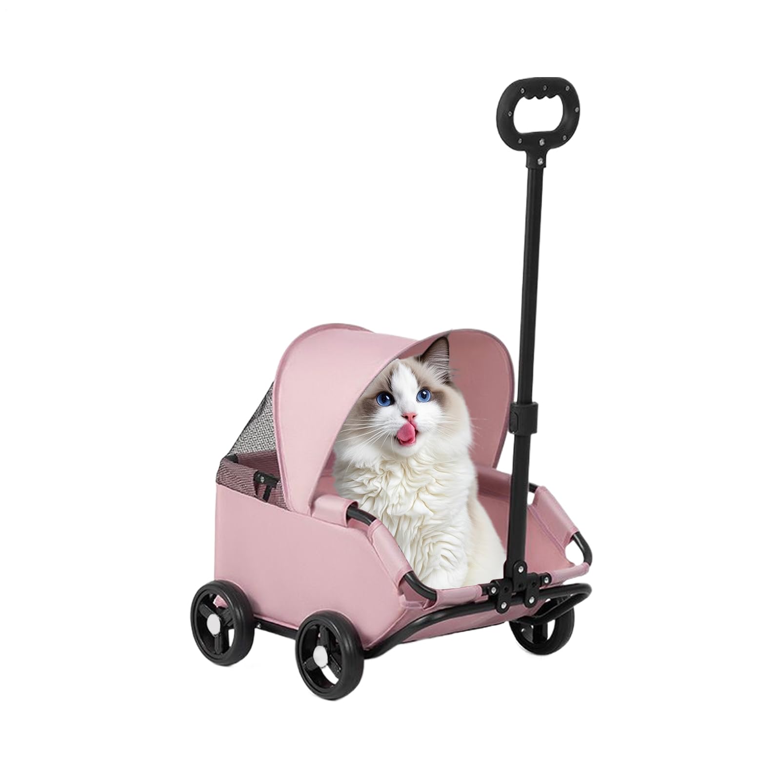 Passeggino per Gatti Fino a 7kg per Cuccioli, e Animali Piccoli | Passeggino Pieghevole Per Gatti Visite Veterinarie Passeggiate Outdoor Avventura Centro Commerciale Cuccioli