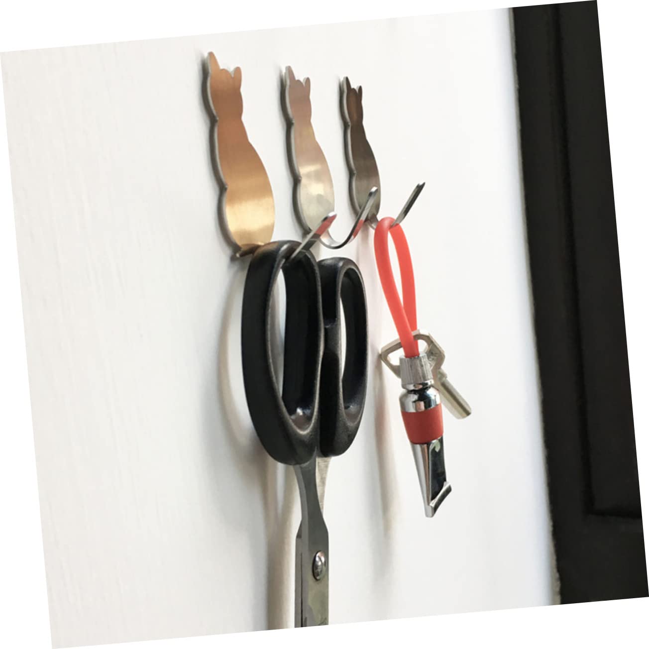 STOBAZA 30 Piezas Gancho De Entrada Perchero Adhesivo Ganchos Para Colgar En La Pared Titular De La Clave De La Novedad Gancho De Colgador De Sombreros Acero Inoxidable Común