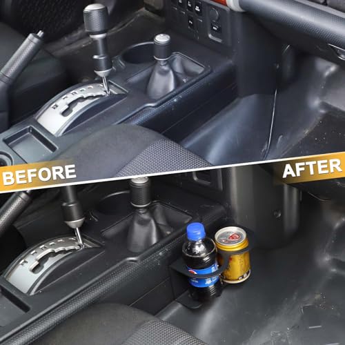 Portavasos para Toyota FJ Cruiser 2007-2021 Aluminio Negro miniatura 3