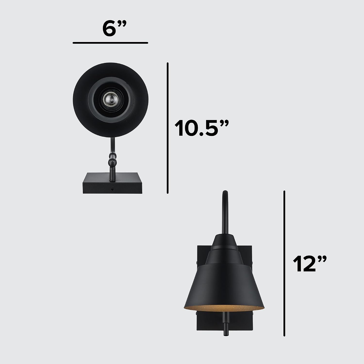 Asher Hamilton AHODW-403BK Wellington Outdoor Wall Lamp | Matte Black Finish | 5″ W x 15.25″ H Cylindrical Wall Sconce | Wet Rated | E26 Medium Base Bulb | Porch or Garage Lighting