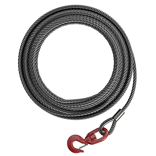 BestEquip Galvanized Steel Winch Cable, 3/8