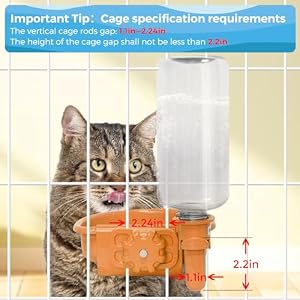 16oz Pet Water Bottle, Gravity Dog Water Bowl Dispenser for Cage, Anti-Overflow Water Dispenser for Small Dogs, Cats, Rabbits and Other Small Animals, BPA Free, Orange 16oz Pet Water Bottle, Gravity Dog Water Bowl Dispenser for Cage, Anti-Overflow Water Dispenser for Small Dogs, Cats, Rabbits and Other Small Animals, BPA Free, Orange