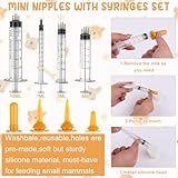 Kklolai 70 Pcs Full Whelping Kit for Puppy Kitten Including Digital Thermometer Puppy Feeding Tube Cord Clamps Whelping Collars Scissors Record Charts Storage Bag and More (L) - Image 3