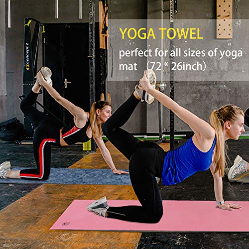 image for Patas Lague Luxury Yoga Towel with Corner Pockets Design,100% Absorben