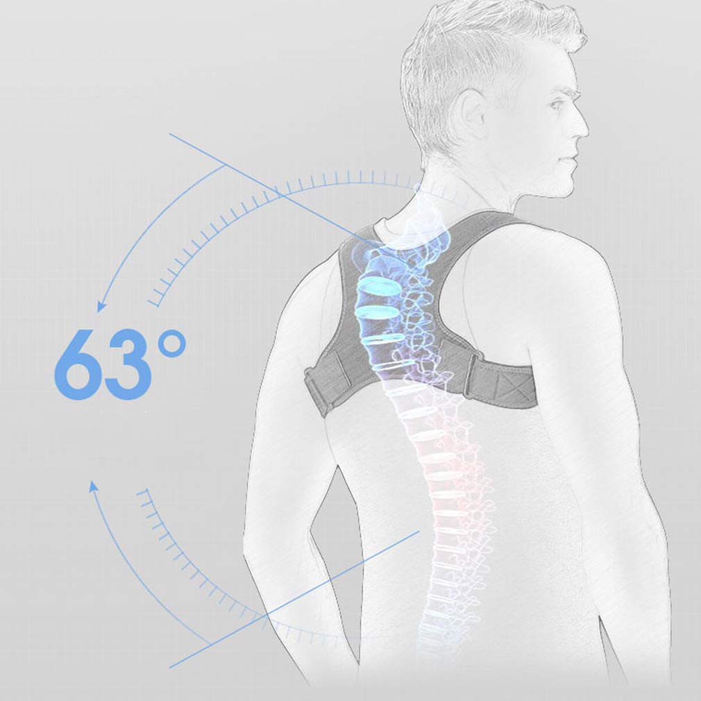 Bene Regolabile Fascia Posturale Spalle, Supporto Traspirante Migliorare Postura Correzione Che Fornisce Sollievo dal Dolore per Il Collo Schiena Spalle Unisex, S