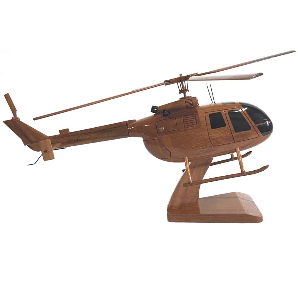 Messerschmitt Bölkow Blohm Bo 105 Civilian Helicopter Executive Mahogany Model