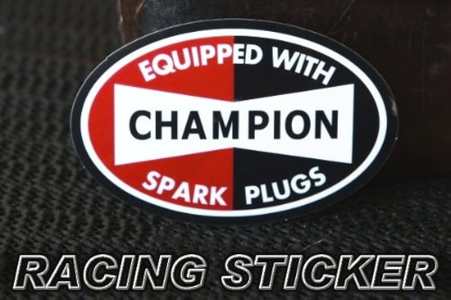 CHAMPION チャンピオン　サイン　プラグ CHAMPION（チャンピオンスパークプラグ）ステッカー（1） | 正栄